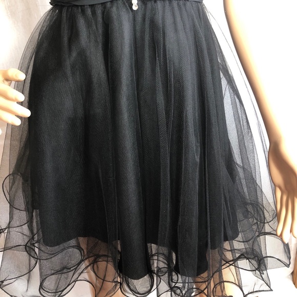 Colors Dress Black Strapless Embellished Party Social Night  Dress Size 10 Girls - Picture 8 of 12